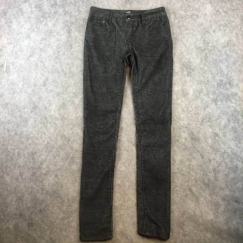 BDG Jeans Womens 26 Skinny Mid Rise Black Gray Stretch Ribbed Urban Outfitters